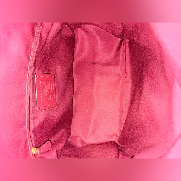 🍒 COACH Pennie Shoulder Bag - Crossbody in Red Pebble Leather - C6152 - Picture 13 of 16